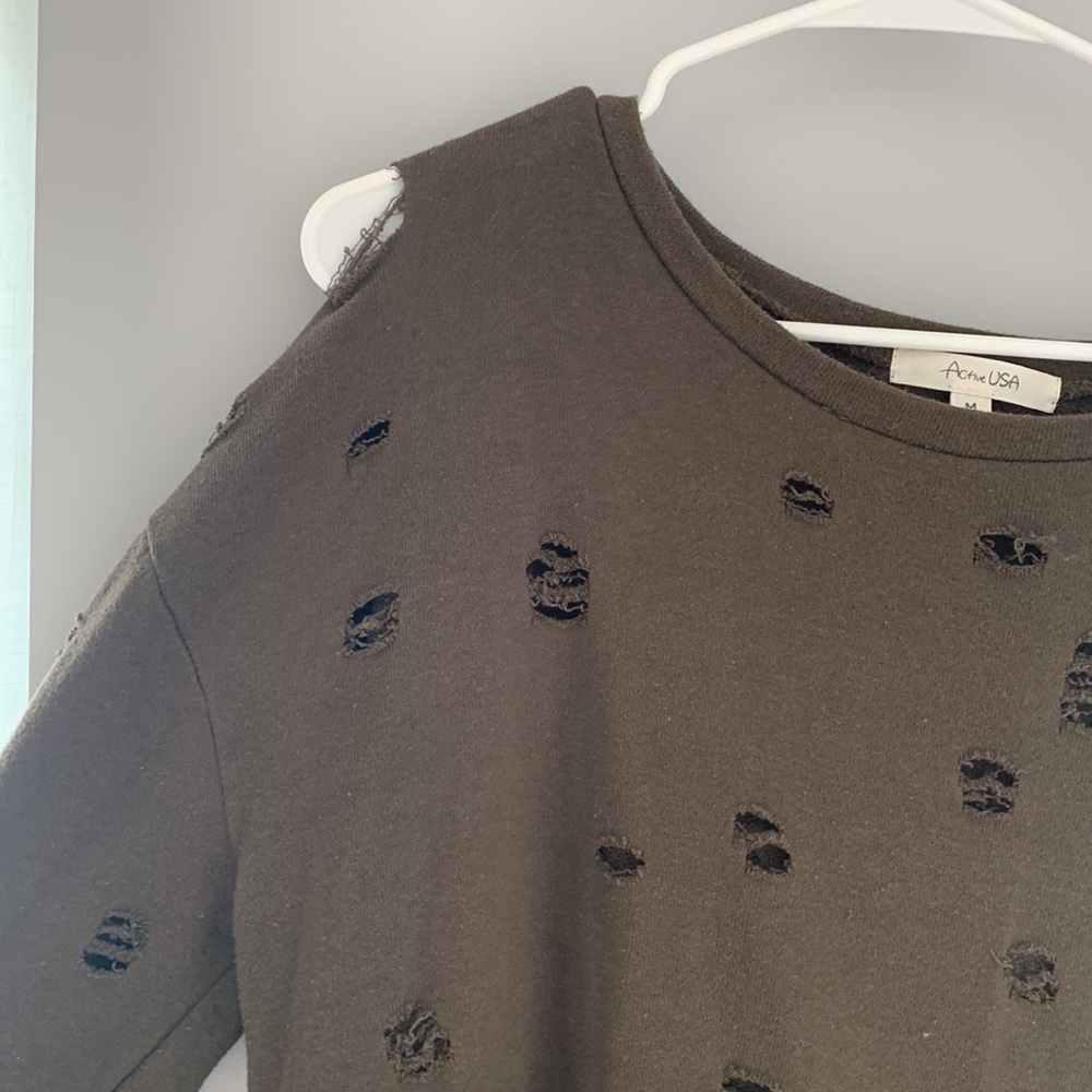 Oversized, old Kanye West inspired, distressed Sweater